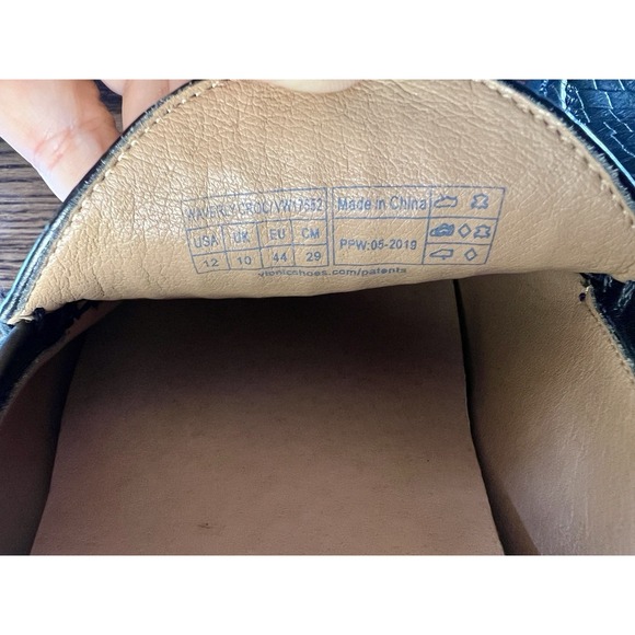 Vionic Womens Penny Loafers Size 12 CROCO Black Leather Waverly Block Heel - Picture 6 of 8